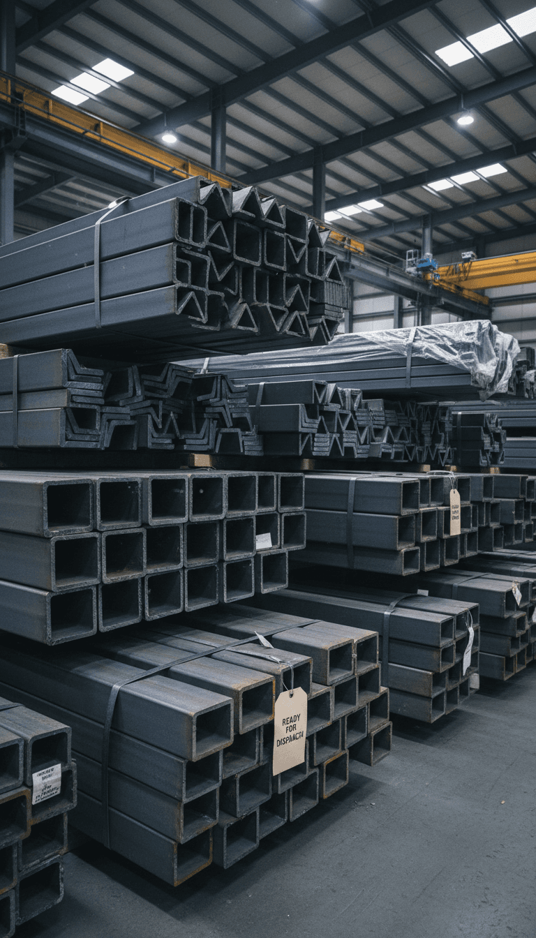High-quality steel products ready for shipment